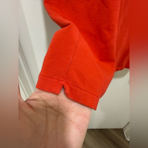 Eileen Fisher Women's Vibrant Red Orange Organic Cotton Spandex Shirt Size 1X - Picture 3 of 7